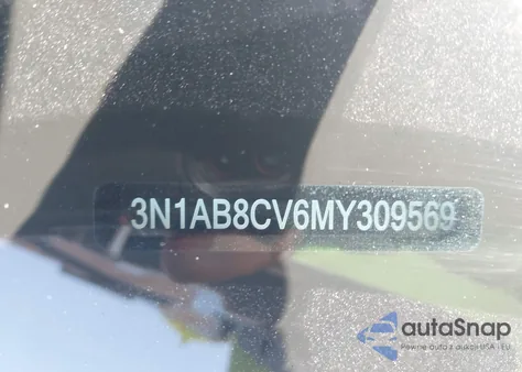 2021 Nissan Sentra Sv Xtronic Cvt z USA, uszkodzony, nr VIN 3N1AB8CV6MY309569